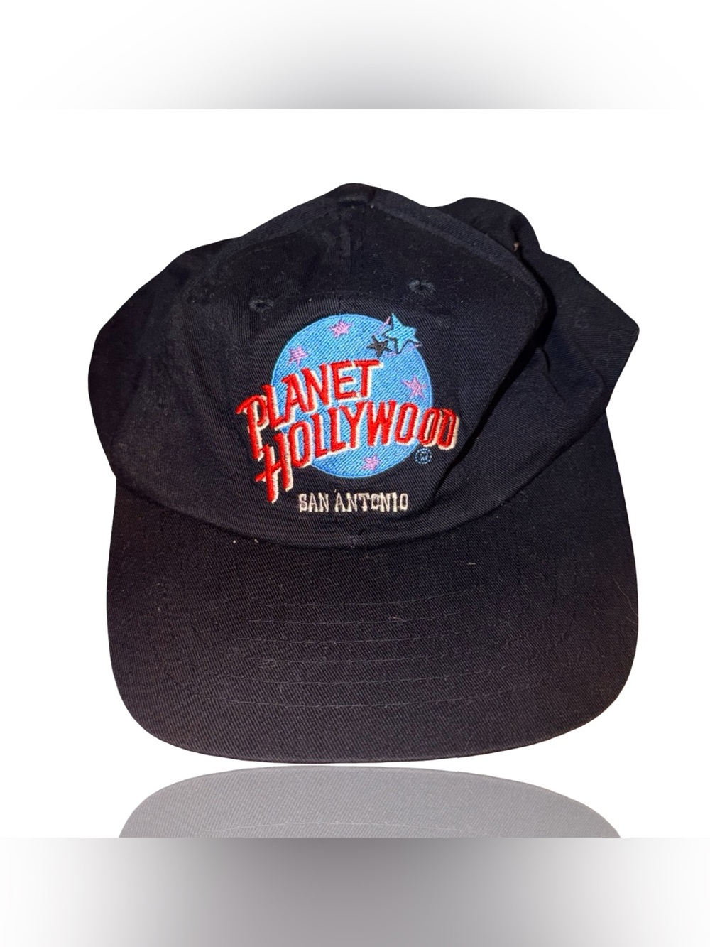 VintagePlanet Hollywood San Antonio Snapback Hat Black Embroidered Logo One Size